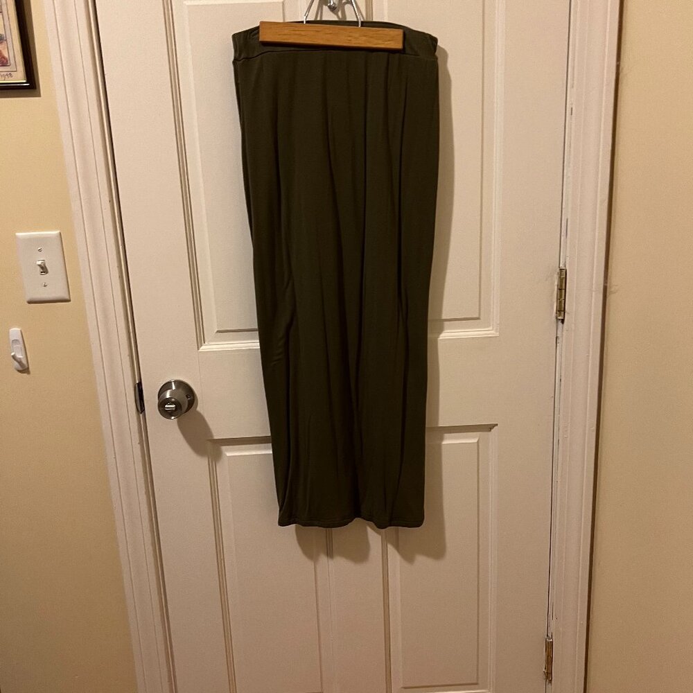 Long green skirt